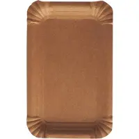Papstar Assiettes en carton Pure, jetables, carrées, 100 x 160 mm, qualité alimentaire, certifiées FSC &amp; compostables, marron, 8 x 250 pièces