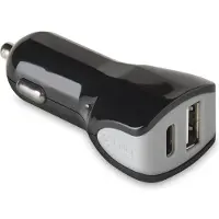 Celly CCTYPECUSBBK Chargeur d'appareils mobiles Voiture noire, Adaptateur pour véhicule, Noir