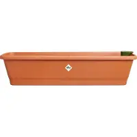 Elho Pot de Plante Carré en Plastique Brun Elho 20 x 78 x 17 cm