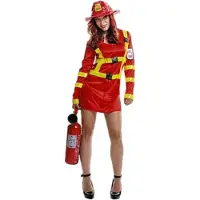 MOM Firefighter Woman Costume Orange S Enfants