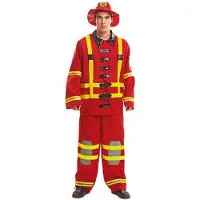 MOM Firefighter Man Costume Rouge S Enfants