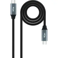 Nanocable 10.01.4301-L150 - Câble USB 3.2 Gen2x2 20Gbps 5A/100W 4K/60Hz USB-C/M-USB-C/M, noir, 1,5 m