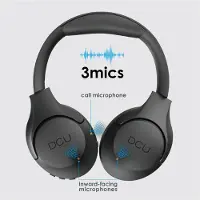 DCU Casque d'écoute Bluetooth TRUE IMMERSIVE ANC Noir