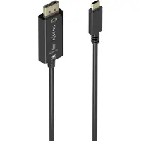 Aisens A109-0879 câble vidéo et adaptateur 1,8 m USB Type-C DisplayPort Noir