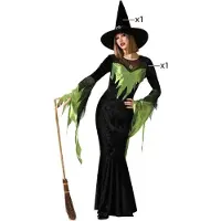 Atosa Witch Costume Vert M-L Enfants