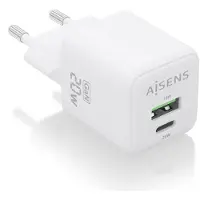 Aisens Chargeur mural ASCH-20W2P010-W/ 1xUSB Type-C/ 1xUSB/ 20W