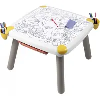 Smoby Set masa creativa, , 2 planse de desen, 3 spatii de depozitare, multicolor, 3 ani+