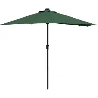 vidaXL Parasol de jardin vert 294 x 150 x 223 cm polyester et acier