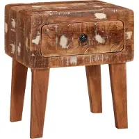 vidaXL Tables d'appoint Marron 40 x 32 x 46 cm Bois Recyclé Solide