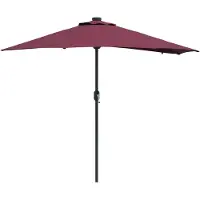 vidaXL Parasol de jardin rouge bordeaux 294 x 150 x 223 cm