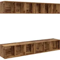 vidaXL Ensemble de meubles TV , 4 pièces, bois recyclé, 37 x 37 x 107 cm, aggloméré