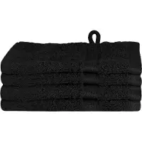 vidaXL Gants de Toilette SOLUND Noir Coton
