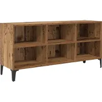 vidaXL Meuble TV Marron 103,5 x 30 x 50 cm Matériau dérivé du bois