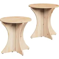 vidaXL Table basse 2 Pcs Naturelle 46 X 46 X 47 Cm Lumarko
