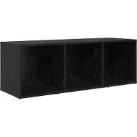vidaXL Meuble TV noir 72 x 35 x 37 cm Matériau dérivé du bois