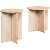 vidaXL Table basse 2 Pcs Naturelle 41.5 X 41.5 X 41 Cm Lumarko !
