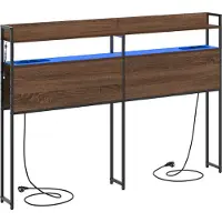 vidaXL Tête de lit avec rangements , aspect chêne brun, aggloméré