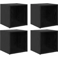 vidaXL Ensemble de meubles TV , 4 pièces, noir, 37 x 35 x 37,5 cm, aggloméré