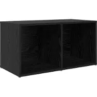 vidaXL Meuble TV noir 72 x 35 x 37 cm Matériau dérivé du bois
