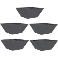 vidaXL Cache-pot de jardin 5 pcs Anthracite 35 x 35 x 15 cm