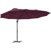 vidaXL parasol Bordeauxrot 372 x 198 x 243 cm