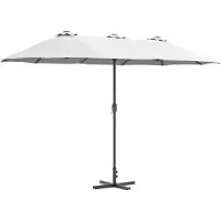 vidaXL , parasol de jardin, 370 x 197 x 239 cm, polyester et aluminium