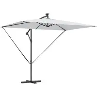 vidaXL Parasol sable 294 x 200 x 270 cm polyester et aluminium