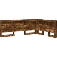 vidaXL : Tête de lit de rangement, chêne fumé, matériau composite en bois