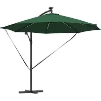 vidaXL Parasol vert 294 x 294 x 248 cm Polyester et aluminium