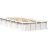 vidaXL Cadre de lit blanc 90 x 200 cm Pin massif
