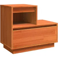 vidaXL Cabinet de chevet avec tiroir Marron cire 60 x 34 x 51 cm