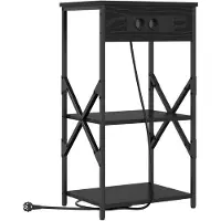 vidaXL Cabinet de chevet Chêne noir 41 x 31 x 76 cm Bois d'ingénierie