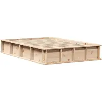 vidaXL Cadre de lit Marron 120 x 200 cm Pin massif