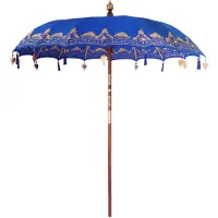 vidaXL Parasol balinais bleu 215 x 215 x 260 cm