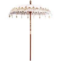 vidaXL Parasol balinais crème 185 x 185 x 260 cm