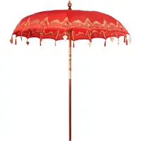 vidaXL Parasol balinais rouge 215 x 215 x 260 cm
