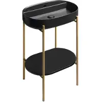 Sapho PUNO Console avec lavabo 600x860x396mm, doré mat