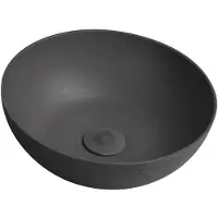Sapho FORMIGO lavabo en béton à poser, diamètre 39cm, anthracite mat