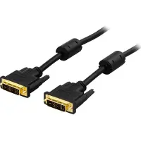 Deltaco VE011-A - 2 m - DVI-D - DVI-D - noir - mâle/mâle (2 m), Câble vidéo, Noir