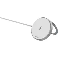 Deltaco Chargeur magnétique sans fil 15W (15 W), Chargeur sans fil, Blanc