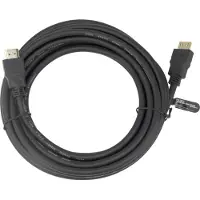 Deltaco HDMI-1050D-FLEX-LOCK (5 m), Câble vidéo, Noir