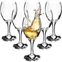 Kadax Verres à vin "Odnes", Verre à vin sur pied long, Verres à vin rouge et blanc, 200 ml, 6 pièces