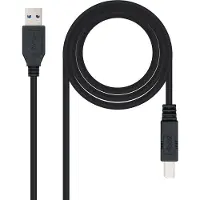 Nanocable 10.01.0802-Bk Câble Usb 2 M Usb 3.2 Gen 1 3.1 Gen 1 Usb A Usb B Noir