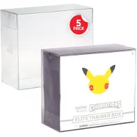 Evoretro Boîtiers PET pour boîtes Booster / boîtes Elite Trainer Ver. 2 Pokemon, 5 pièces !