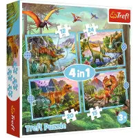 Trefl Puzzle Dinosaurs 4 in 1 set 12 15 20 24 pcs