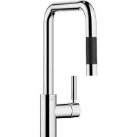 Dornbracht Mitigeur monocommande META SQUARE avec douchette rétractable, portée de 200 mm, 33870861-33