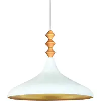 Bamyum Champion Pendelleuchte Holz Weiss (E27)