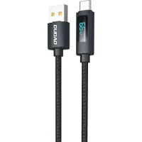 Dudao L7T Usb-A - Usb-C 66W Cable with Led Display 1M - Noir