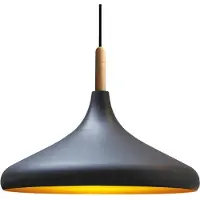 Bamyum Champion Pendelleuchte Holz Schwarz (E27)
