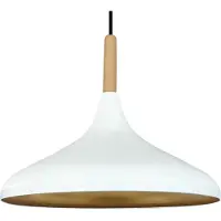 Bamyum Champion Pendelleuchte Holz Weiss (E27)